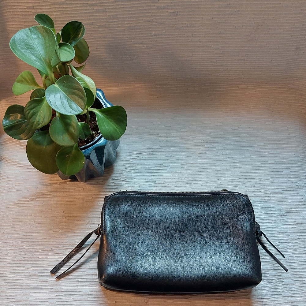 Madewell Black Leather Crossbody Bag